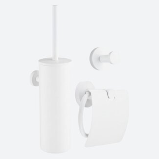 Toiletaccessoireset 3-delig Wit