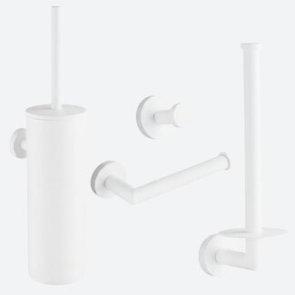 Toiletaccessoireset 4-delig Wit
