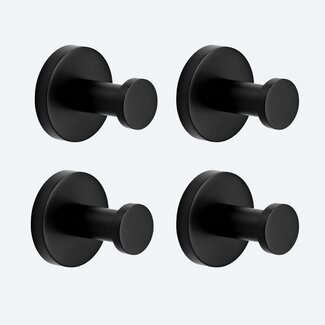 Handdoekhaakjes Zwart (4 stuks)