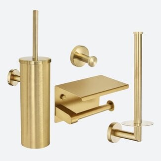 Toiletaccessoireset 4-delig Goud