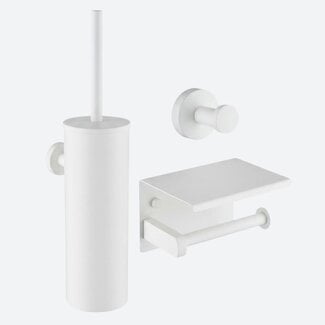 Toiletaccessoireset 3-delig Wit