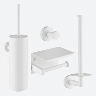 Toiletaccessoireset 4-delig Wit