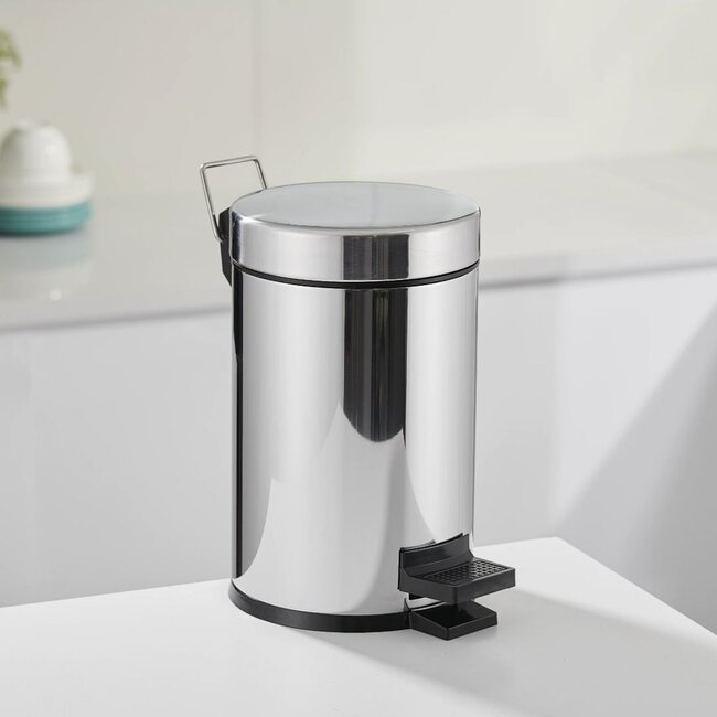 Pedaalemmer 5 liter - Chroom
