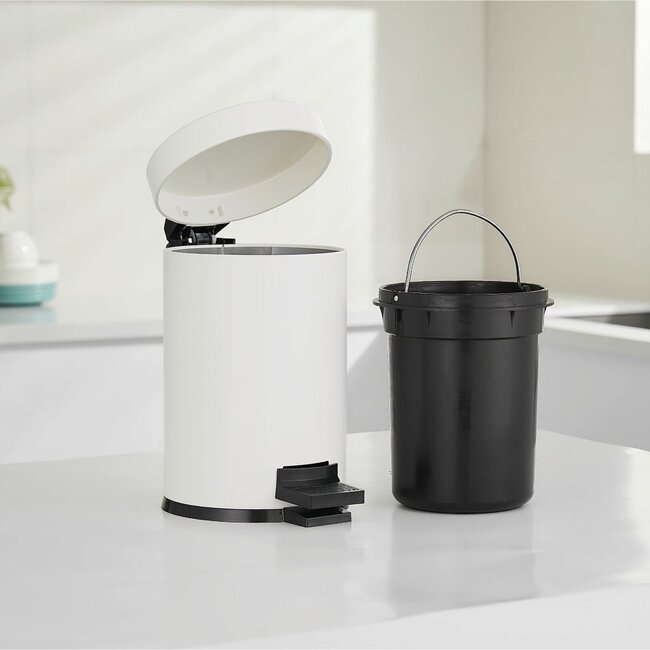 Pedaalemmer 3 liter - Mat wit
