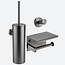 Toiletaccessoireset 3-delig Gun metal