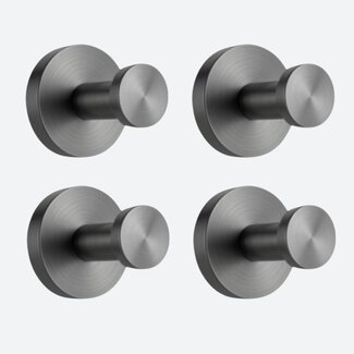 Handdoekhaakjes Gun metal