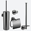 Toiletaccessoireset 4-delig Gun metal