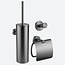 Toiletaccessoireset 3-delig Gun Metal