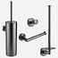 Toiletaccessoireset 4-delig Gun metal