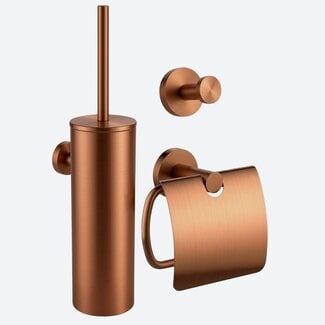 Toiletaccessoireset 3-delig Koper