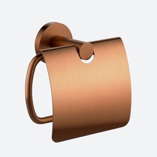 Toiletrolhouder met klep Koper