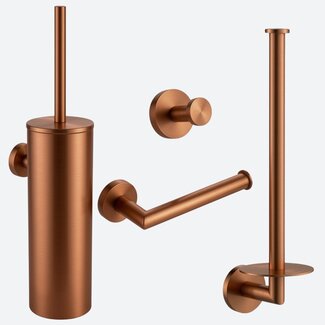 Toiletaccessoireset 4-delig Koper