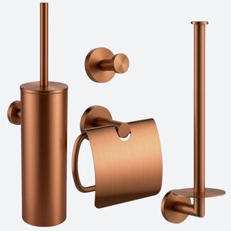 Toiletaccessoireset 4-delig Koper