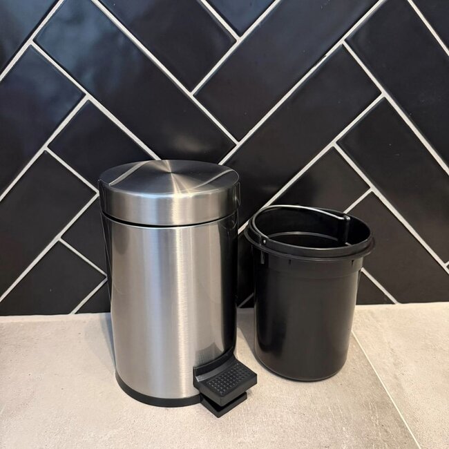 Pedaalemmer 3 liter - RVS