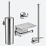 Toiletaccessoireset 4-delig RVS