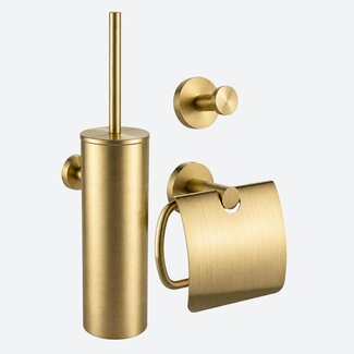 Toiletaccessoireset 3-delig Goud