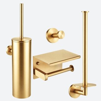 Toiletaccessoireset 4-delig Goud