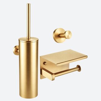 Toiletaccessoireset 3-delig Goud