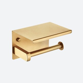 Toiletrolhouder met plateau Goud