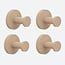 Handdoekhaakjes beige (4 stuks)