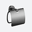 Toiletrolhouder met klep Gun metal