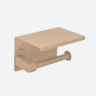 Toiletrolhouder met plateau Beige