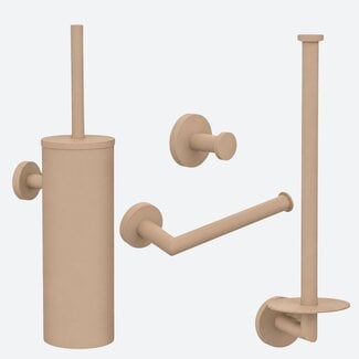 Toiletaccessoireset 4-delig beige
