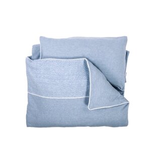 Poetree Kids Chevron Denim Blue - 1 Persoons Dekbedovertrek set (140x200)