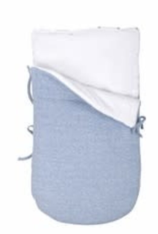 Poetree Kids Chevron Denim Blue - Voetenzak/Engelennestje 5-punts gordel 