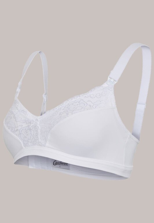 Carriwell Lace Maternity & Nursing Bra - White