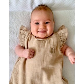 Poetree Kids Tetra Slaapzak Zomer - Ruffle Camel - 65 cm