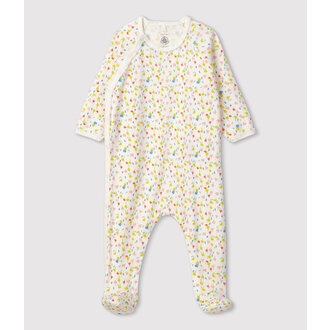 Petit Bateau Gebloemde Babypyjama van Biologisch Katoen