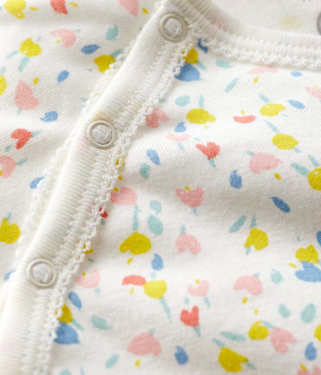 Petit Bateau Gebloemde Babypyjama van Biologisch Katoen