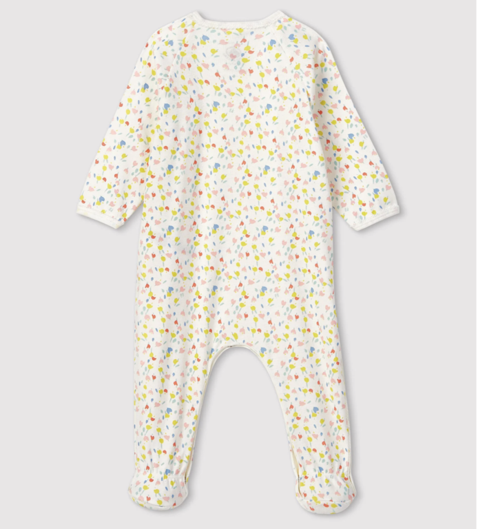 Petit Bateau Gebloemde Babypyjama van Biologisch Katoen