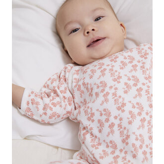 Petit Bateau Slaappakje in Biologisch Katoen - Marshmallow/Papaye