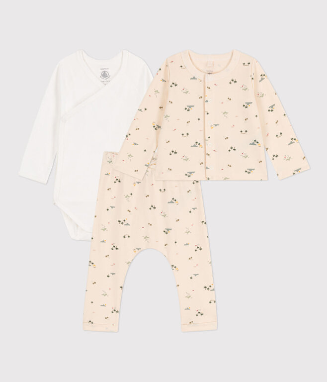 Petit Bateau Driedelige Set met Print - Avalanche/Multico