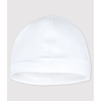 Petit Bateau Fluwelen Babymuts in Biokatoen - Wit