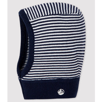 Petit Bateau Bivakmuts - Blauw Gestreept - 3/6 Maand