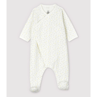 Petit Bateau Konijnenpyjama van Biologisch Katoen - Marshmallow/Multico - Prematuur