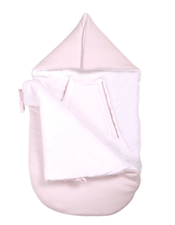 Poetree Kids Chevron Light Pink - Voetenzak/Engelennestje 5-punts gordel 