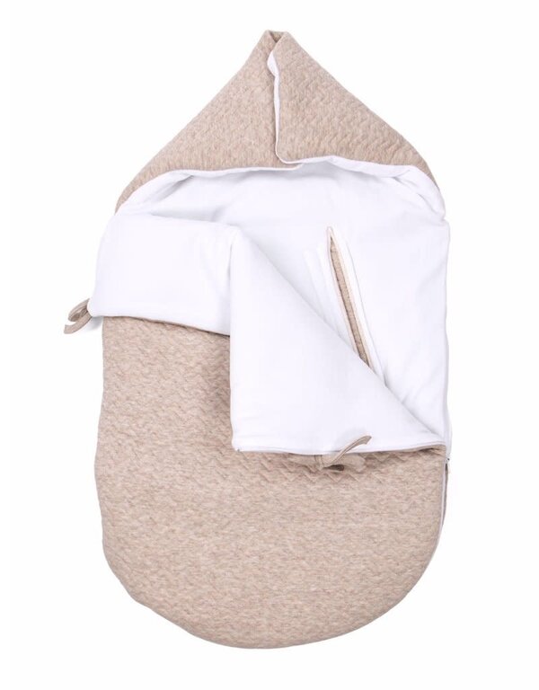 Poetree Kids Chevron Light Camel - Voetenzak/Engelennestje 5-punts gordel