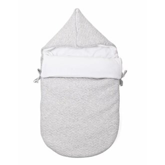 Poetree Kids Chevron Light Grey Melange - Voetenzak/Engelennestje