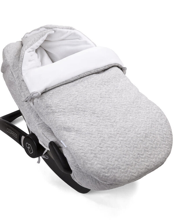 Poetree Kids Chevron Light Grey Melange - Voetenzak/Engelennestje