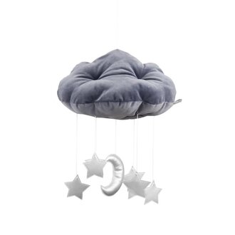 Cotton & Sweets Cloud Mobile - Graphit / Silver Stars