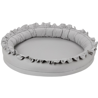 Cotton & Sweets Junior Nest with Ruffles Basic - Light Grey