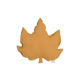 Cotton & Sweets Maple Leaf Pillow - Caramel