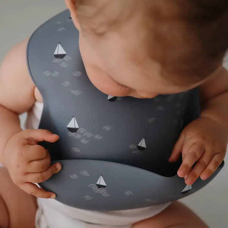 Mushie Silicone Bibs - Boats