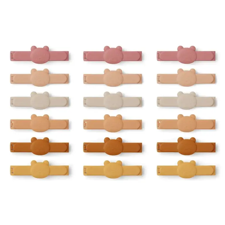 Liewood Gonzo Bag Clips 18-Pack - Mr Bear Rose Multi Mix