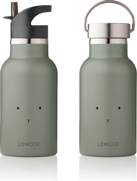 Liewood Anker Water Bottle - Rabbit Faune Green