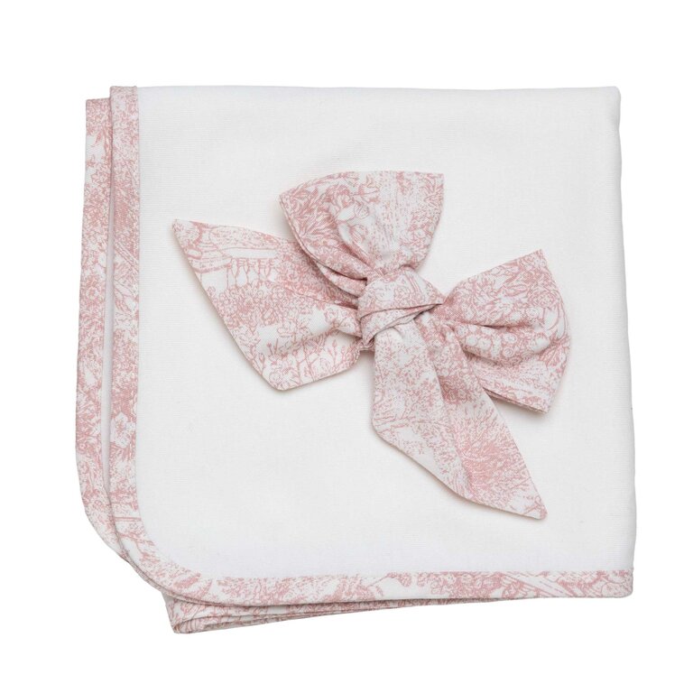 BabyGi Cotton Nappy with Bow Aurora - Ivory - 67 x 67 cm